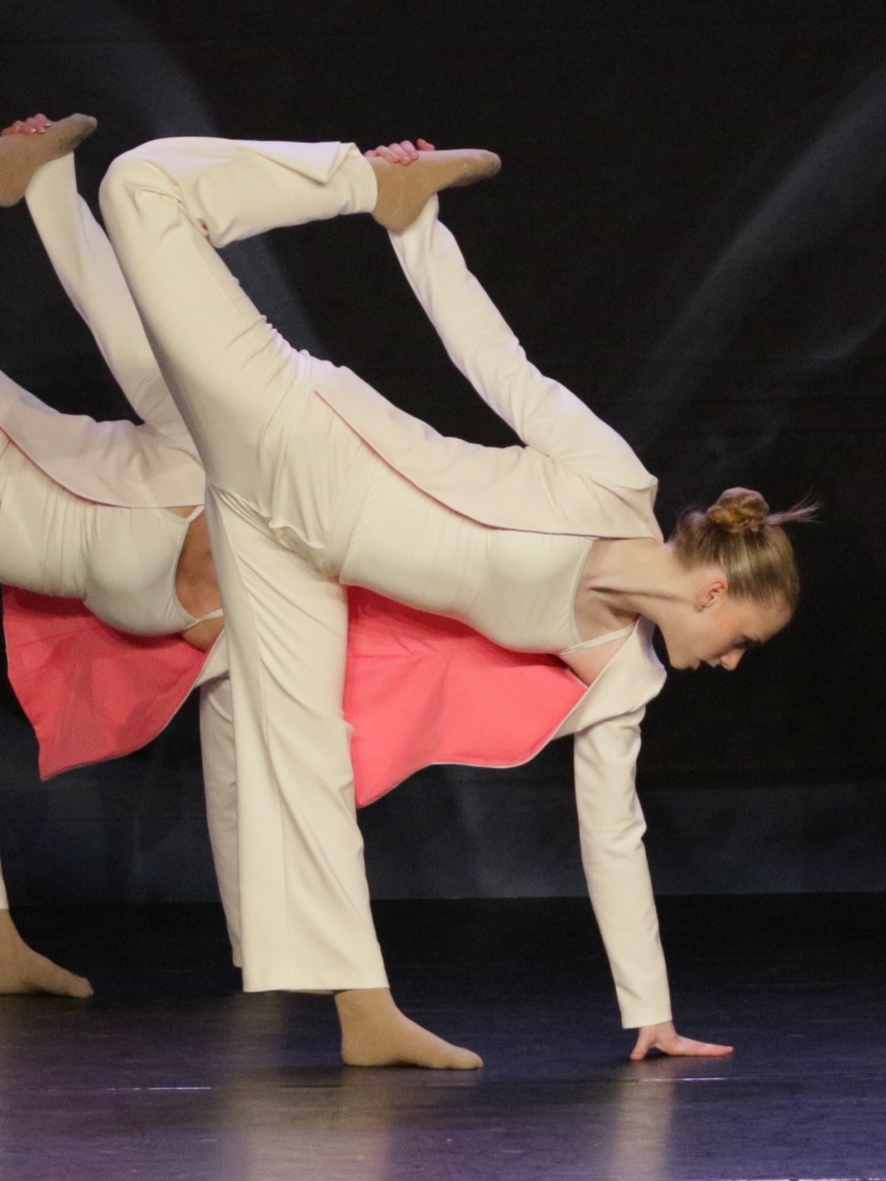 Custom On The Dance Floor Boutique Pink and White Suit Blazer Dance Costume - Picture 2 of 10